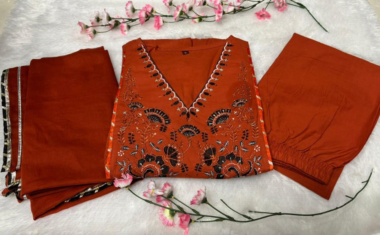 Black Embroidered Anarkali Kurta Set with Dupatta