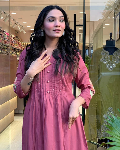Floral Embroidered Kurta Set